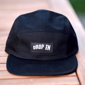 Drop In 5 panel hat - black